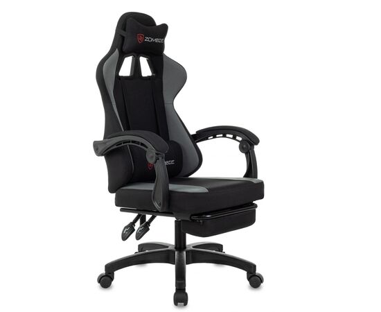  Кресло игровое Zombie Weaver G черный/серый с подголов. крестов. пластик подст.для ног пластик черный 
