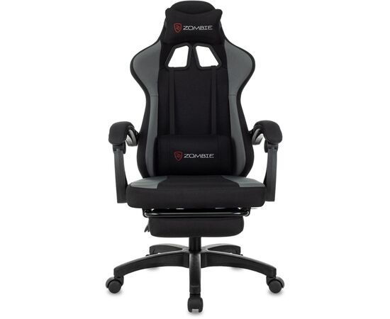  Кресло игровое Zombie Weaver G черный/серый с подголов. крестов. пластик подст.для ног пластик черный 