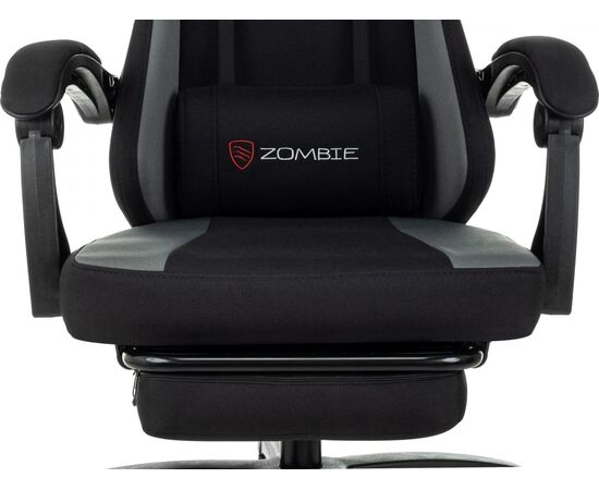  Кресло игровое Zombie Weaver G черный/серый с подголов. крестов. пластик подст.для ног пластик черный 