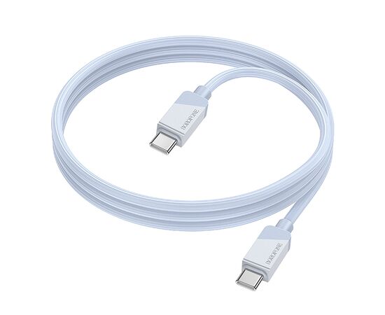  Кабель Type-C - Type-C Borofone BX107 PD 60W 100см 3A  (blue) (234642) 