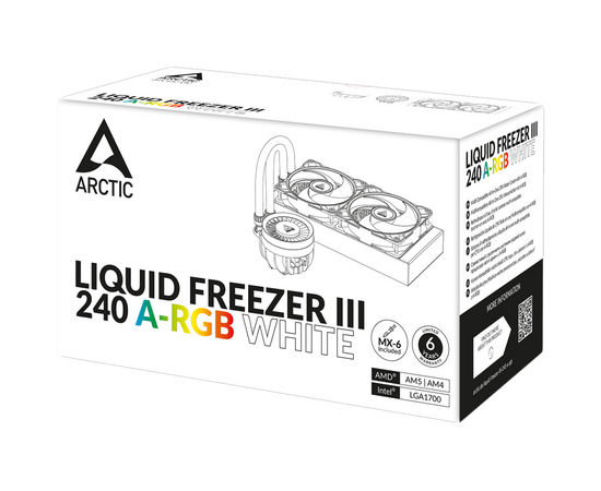  СВО Arctic Cooling Arctic Liquid Freezer III-240 A-RGB White (ACFRE00150A) Multi Compatible All-In-One CPU Water Cooler 