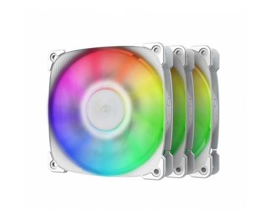  Комплект вентиляторов Geometric Future Squama 2501W (1F2501W312001) Triple Pack / 120mm, 2000 RPM, 80.81 CFM, 34.2 dBA, 5V ARGB, White 