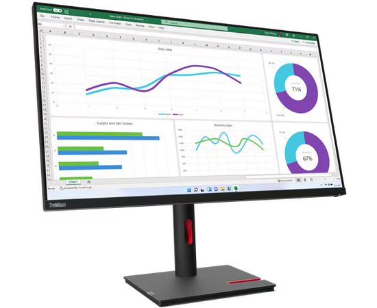  Монитор LENOVO T32H-30 (63D3GAT1EU) 31.5" Cенсорный экран нет/IPS/2560x1440 16:9/1000:1/да/14 кг 