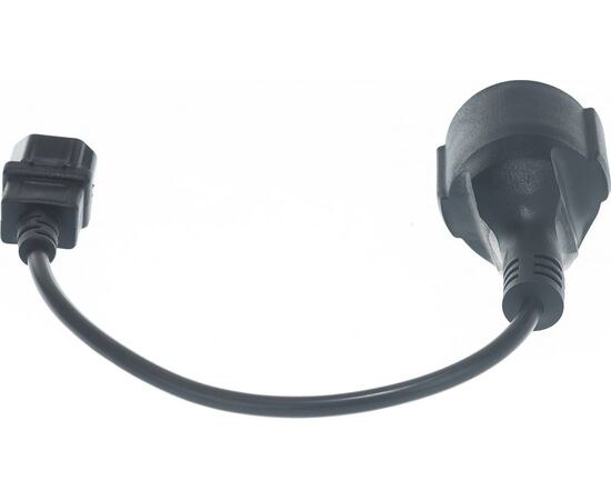  Кабель-переходник VCOM CE002-CU0.75-0.15M UPS-розетка (IE-320 C14 to Socket Type-F) 3Gx0,75mm VDE (04895182274068) 