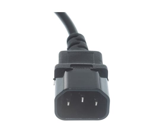 Кабель-переходник VCOM CE002-CU0.75-0.15M UPS-розетка (IE-320 C14 to Socket Type-F) 3Gx0,75mm VDE (04895182274068) 