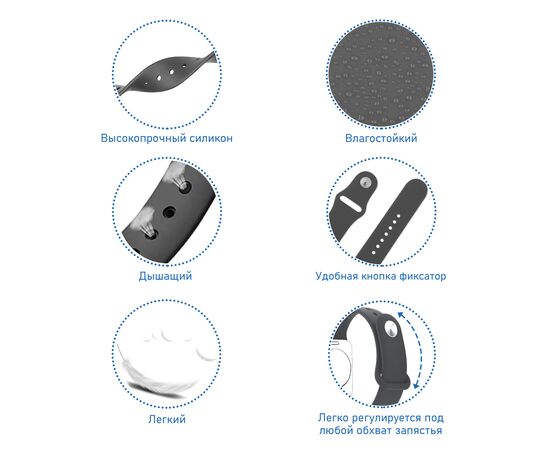  Ремешок силиконовый Great Case Sport для Apple Watch 38/40/41 мм, 225мм, на кнопке, ярко-желтый (32) 