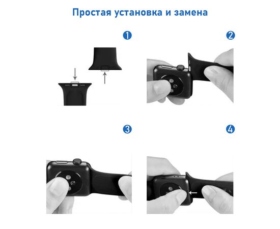  Ремешок силиконовый Great Case Sport для Apple Watch 38/40/41 мм, 225мм, на кнопке, ярко-желтый (32) 