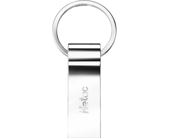  Флеш Диск Netac U275 4Gb <NT03U275N-004G-20SL>, USB2.0, с кольцом, металлическая 