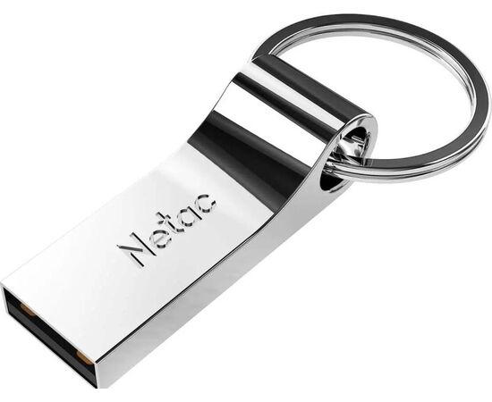  Флеш Диск Netac U275 4Gb <NT03U275N-004G-20SL>, USB2.0, с кольцом, металлическая 
