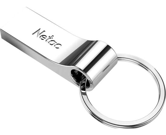  Флеш Диск Netac U275 4Gb <NT03U275N-004G-20SL>, USB2.0, с кольцом, металлическая 