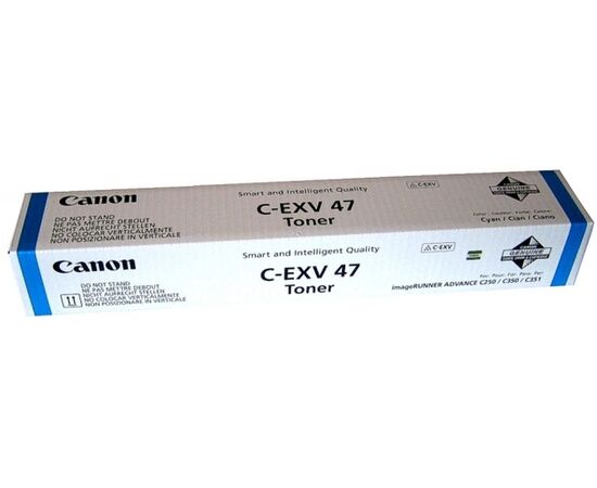  Тонер-картридж Canon C-EXV47C 8517B002 голубой для принтера iR-ADV С351iF/C350i/C250i 