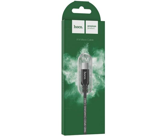 HOCO X14/ USB кабель Micro/ 1m/ 2A/ Нейлон/ Black 