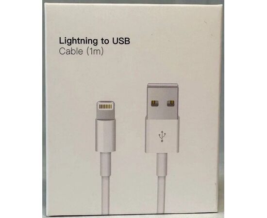  Кабель USB A вилка - Lightning вилка, 2.4A, белый, длина 1 м., бокс (I4330) 