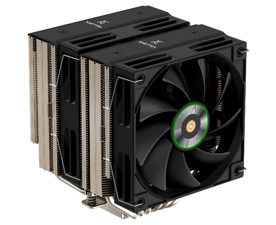  Кулер XASTRA AX620 LGA1851/1700/1200/115X/AM5/AM4 (Dual Tower, TDP 270W, 6 тепл.трубок 6мм , 2xPWM FDB Fan 120mm black ,медное основание) 