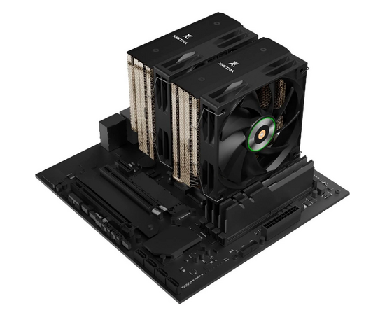  Кулер XASTRA AX620 LGA1851/1700/1200/115X/AM5/AM4 (Dual Tower, TDP 270W, 6 тепл.трубок 6мм , 2xPWM FDB Fan 120mm black ,медное основание) 