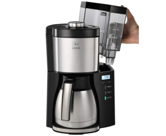  Кофеварка капельная Melitta Look V Therm Timer Black Filter 1000Вт черный/нерж 