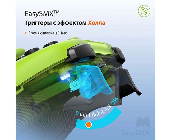  Геймпад беспроводной EasySMX X05 (VG-C508) с RGB подсветкой, зеленый 