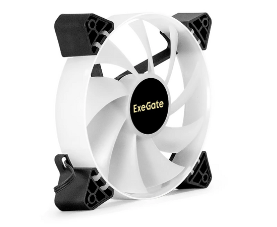  Вентилятор ExeGate EX12025H3P4PYH-PWM.ARGB12В DC с подсветкой (EX295968RUS) 120x120x25 мм, Hydraulic bearing (гидродинамический), 5V ARGB 3pin 