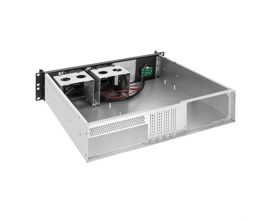  Корпус ExeGate Pro 2U400-04AL EX297727RUS (RM 19", высота 2U, глубина 400, передняя панель - алюминий, без БП, 2*USB) 
