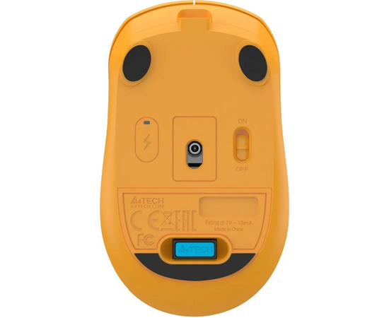  Мышь A4Tech Fstyler FG15C Air2 желтый оптич. 1200dpi беспров. USB для ноутбука 3but 