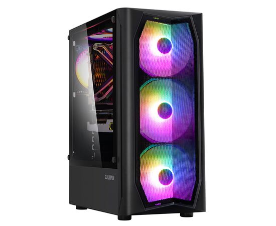  Корпус ZALMAN Miditower N4 (2xUSB + USB 3.0, 2xAudio, (3x120мм + 3x140мм) FAN, боковое окно, ATX, без БП) 