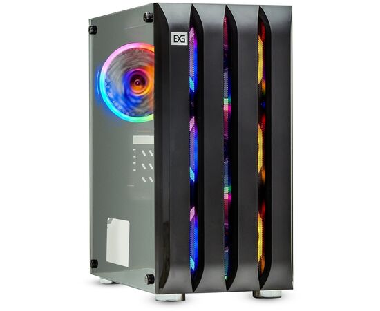  Корпус ExeGate Mistery R3 EX294383RUS Minitower (mATX, без БП, 2*USB+1*USB3.0, аудио, черный, 4 вент. 12см с RGB подсветкой) 