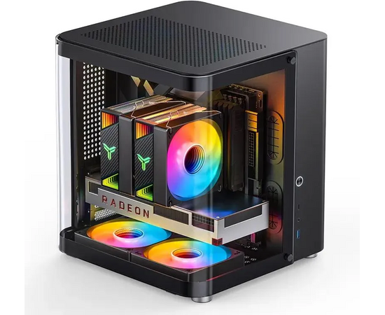  Корпус Jonsbo TK-1 2.0 Black без БП, mini-ITX, micro-ATX, черный 
