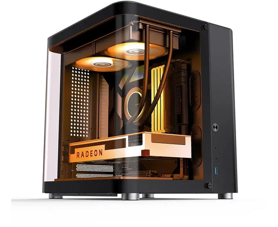  Корпус Jonsbo TK-1 2.0 Black без БП, mini-ITX, micro-ATX, черный 