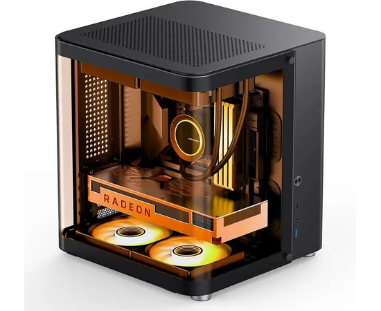 Корпус Jonsbo TK-1 2.0 Black без БП, mini-ITX, micro-ATX, черный 