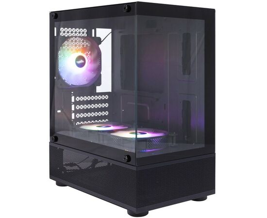  Корпус 1STPLAYER Miku Mi2-A Black (Mi2-A-BK-2F1R-1F1)/ mATX / 3x120mm LED fans 