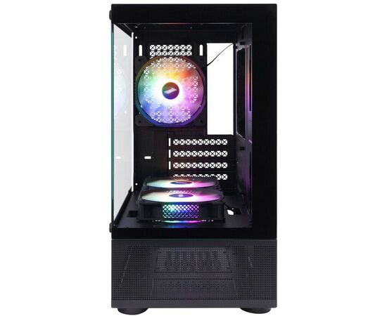  Корпус 1STPLAYER Miku Mi2-A Black (Mi2-A-BK-2F1R-1F1)/ mATX / 3x120mm LED fans 