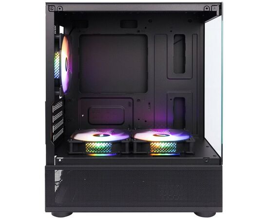  Корпус 1STPLAYER Miku Mi2-A Black (Mi2-A-BK-2F1R-1F1)/ mATX / 3x120mm LED fans 