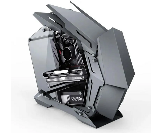  Корпус JONSBO MOD-3 Mini Gray без БП, боковые панели из закаленного стекла, mini-ITX, micro-ATX, серебристый 