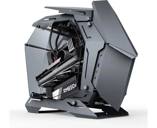  Корпус JONSBO MOD-3 Mini Gray без БП, боковые панели из закаленного стекла, mini-ITX, micro-ATX, серебристый 
