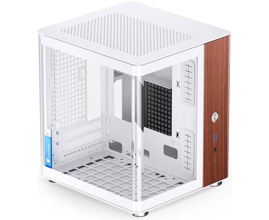  Корпус JONSBO TK-0 White без БП, боковая панель из зак. стекла (панорама), mini-ITX, SFX, белый 