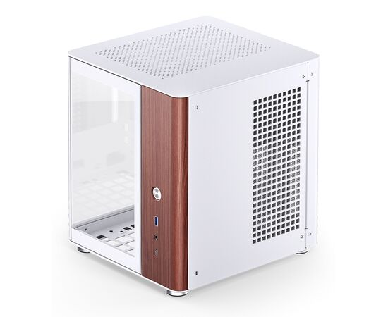  Корпус JONSBO TK-0 White без БП, боковая панель из зак. стекла (панорама), mini-ITX, SFX, белый 
