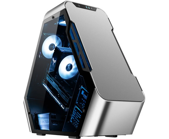  Корпус Jonsbo TR03-A Silver без БП, боковые панели из закаленного стекла, mini-ITX, micro-ATX, ATX, серебристый 