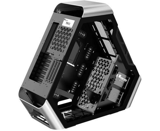  Корпус Jonsbo TR03-A Silver без БП, боковые панели из закаленного стекла, mini-ITX, micro-ATX, ATX, серебристый 