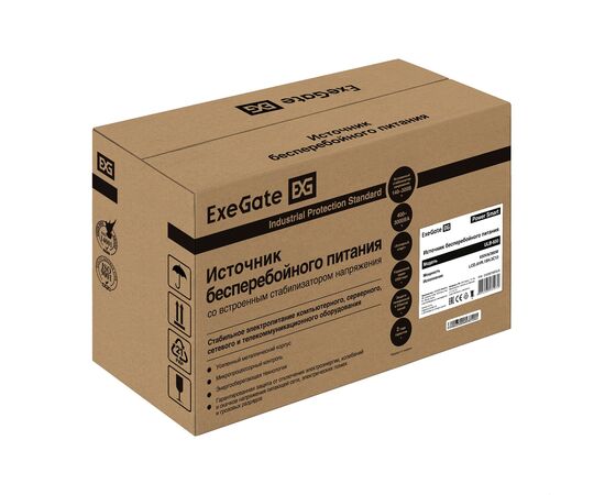  ИБП ExeGate EX292769RUS Power Smart ULB-650.LCD.AVR.1SH.2C13 Black 