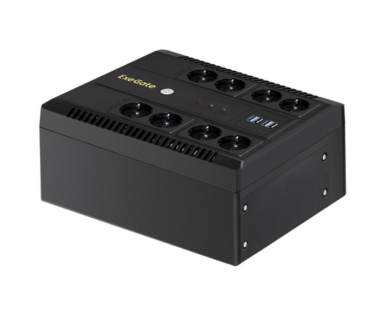  ИБП ExeGate Neo NNB-600.LED.AVR.8SH.CH (EX293853RUS) 600VA/360W Black 