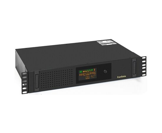  ИБП ExeGate ServerRM UNL-2000.LCD.AVR.2SH.3C13.USB.2U (EX293851RUS) 2000VA/1200W Black 