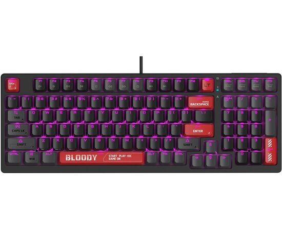  Клавиатура A4Tech Bloody AT98 механическая черный/красный USB for gamer LED (AT98) 