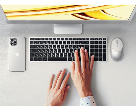  Клавиатура Satechi Slim X2 Bluetooth Keyboard Russian ST-BTSX2S-RU Silver 