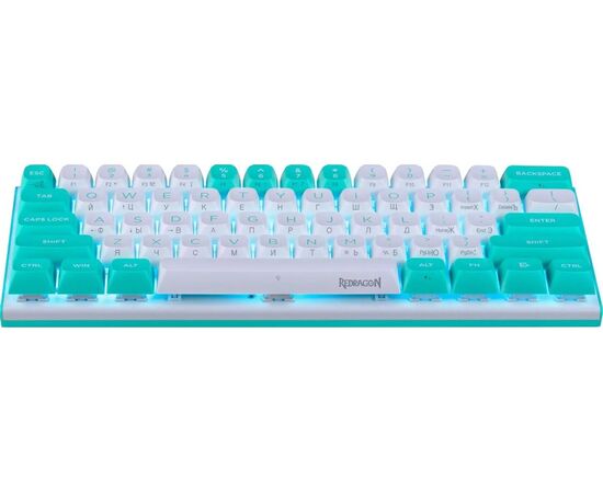  Клавиатура Redragon Fidd (72187) бирюзовый/белый 