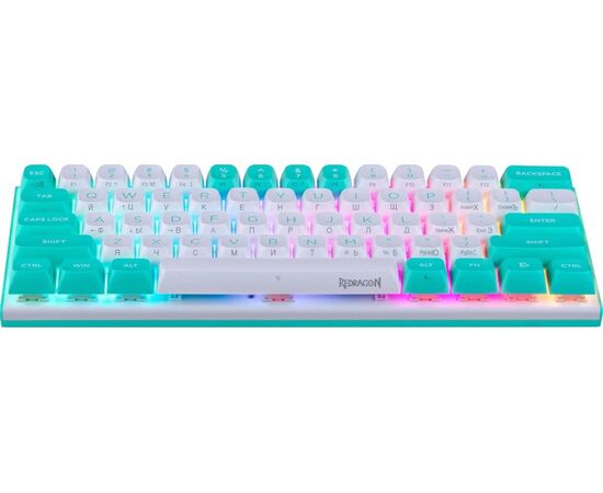  Клавиатура Redragon Fidd (72187) бирюзовый/белый 