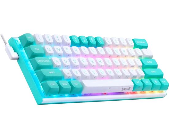  Клавиатура Redragon Fidd (72187) бирюзовый/белый 