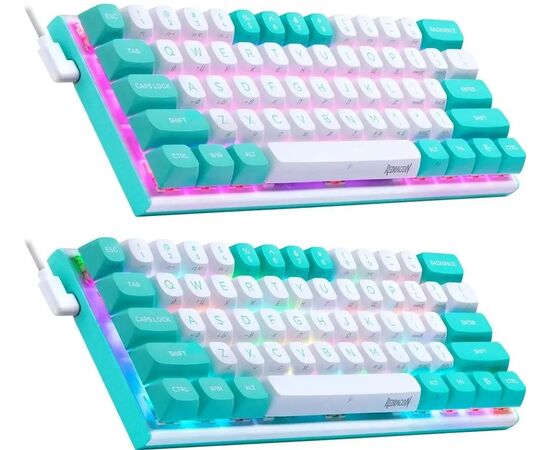 Клавиатура Redragon Fidd (72187) бирюзовый/белый 