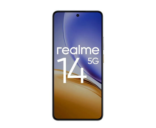  Смартфон Realme 14 5G 12/256Gb серебристый 3G 4G 2Sim 6.67" 1080x2400 Android 15 50Mpix 802.11 a/b/g/n/ac/ax NFC GPS GSM900 