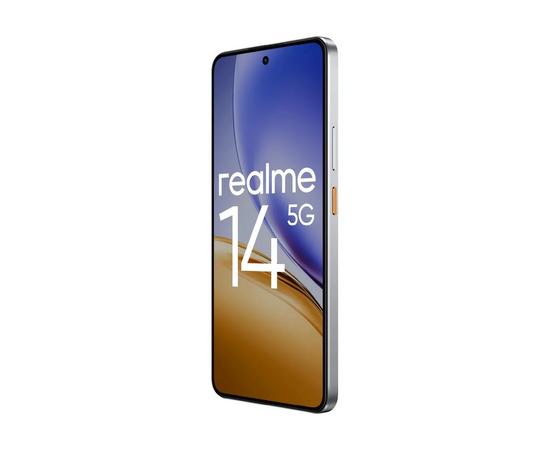  Смартфон Realme 14 5G 12/256Gb серебристый 3G 4G 2Sim 6.67" 1080x2400 Android 15 50Mpix 802.11 a/b/g/n/ac/ax NFC GPS GSM900 